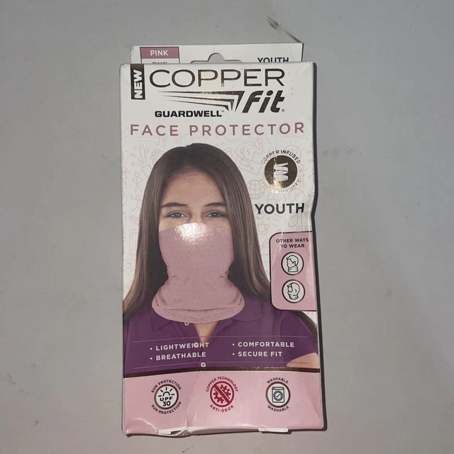 NEW! Copper Fit Guardwell Pink Face Protector Other Ways To Wear Youth