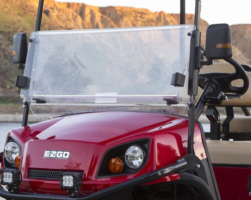 EZGO Express S4/L4 (with 3/4" frame) Golf Cart Folding Windshield (Tinted)