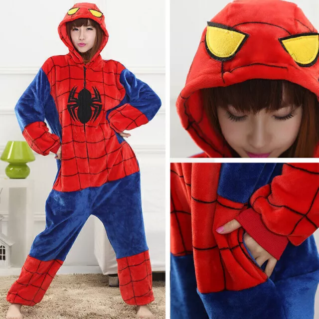 Adult/Kids Spider-Man Costume Kigurumi Unisex Onesie11 Cosplay Animal Pajamas UK