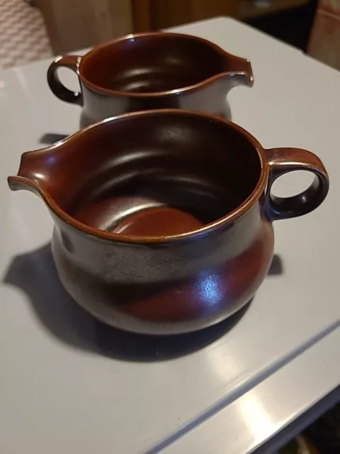 Vintage Thomas Pottery Germania Ceramica Marrone Opaco Glass