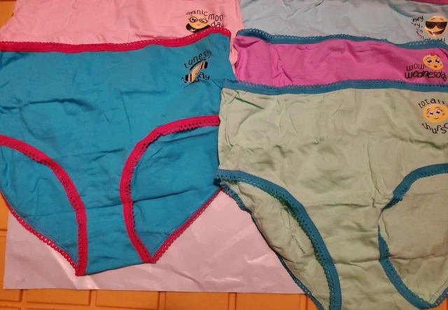 FADED GLORY GIRLS BRIEFS UNDERWEAR  SIZE 14 (9 Pieces).