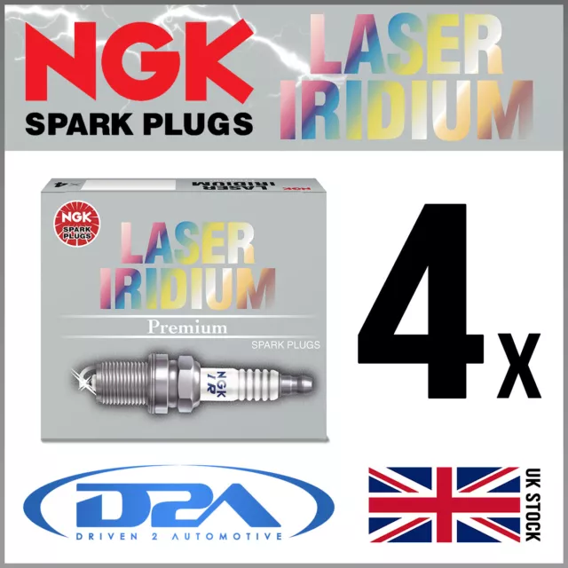 4x NGK SILKR6C10E 97098 Laser Iridium Spark Plugs For HYUNDAI i20 1.4 10/14-->