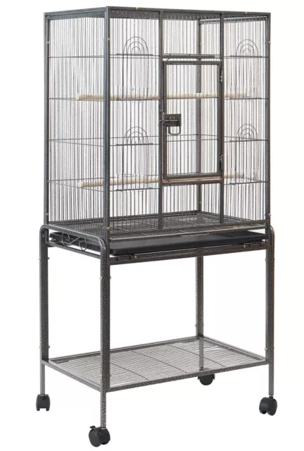 YES4PETS 135cm Bird Cage Parrot Aviary Pet Stand-alone Budgie Perch Castor Wheel