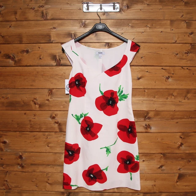 Robe Moschino Cheap And Chic - Taille 38 - Bordeaux - Style Gaine Drapé - Occasion Très Bon état
