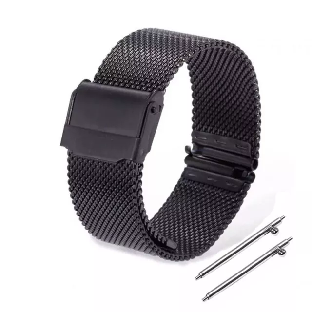 Milanese Stainless Steel Metal Premium Watch Strap Band Mesh 12-24 Quick Release