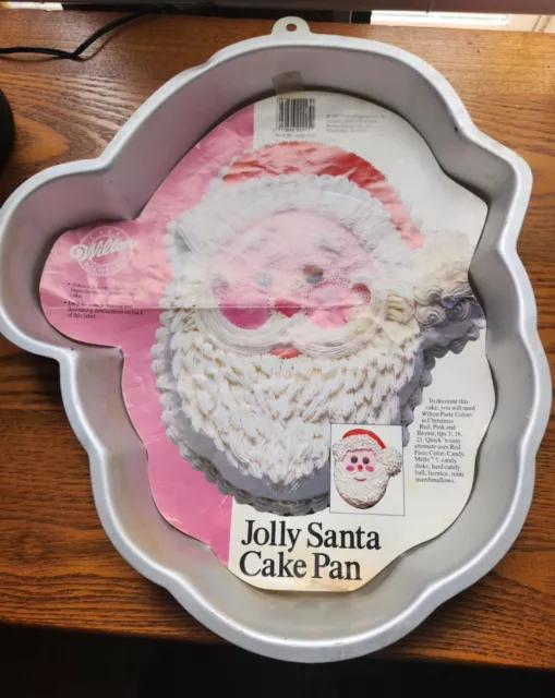Vintage Wiltons jolly Santa-holiday-christmas Cake Pan/mold 2105-1225 1987  