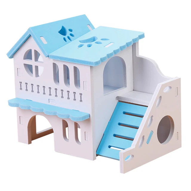 Hamster Labyrinth Spielzeug Für Haustiere Doppel Villa Knete Zubehör Hölzern