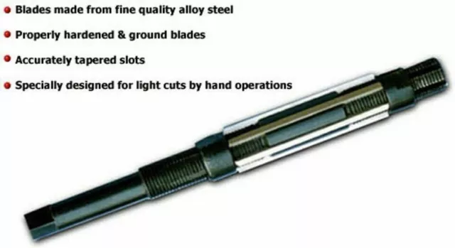 New ADJUSTABLE HAND REAMER H7 - 21/32" to 23/32" (16.66 - 18.25mm) EXPANDING