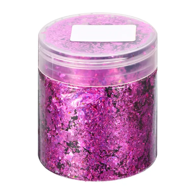 Gold Foil Flakes for Resin, 3g Metallic Foil Flakes for Nail Art, Purple Red