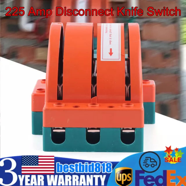 225 Amp Disconnect Cutter Switch 3-Pole Double Throw Circuit Breaker Cut Switch