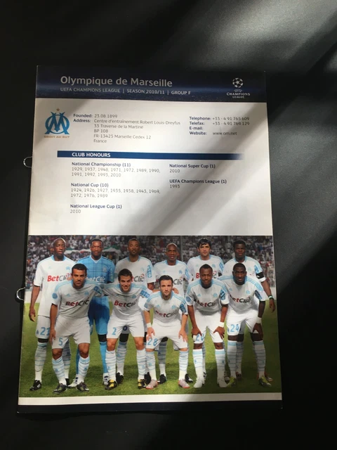 Olympique de Marseille - Effectif détaillé 18/19 (Vue