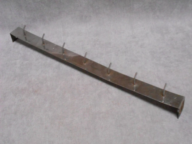 French Vintage alu TOWEL RACK Utensils BAR w/ 7 hooks 3