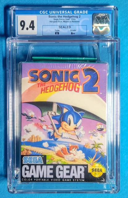 Sonic the Hedgehog 2 (Sega Game Gear) Brand New, Factory Sealed PSA 10 Rare