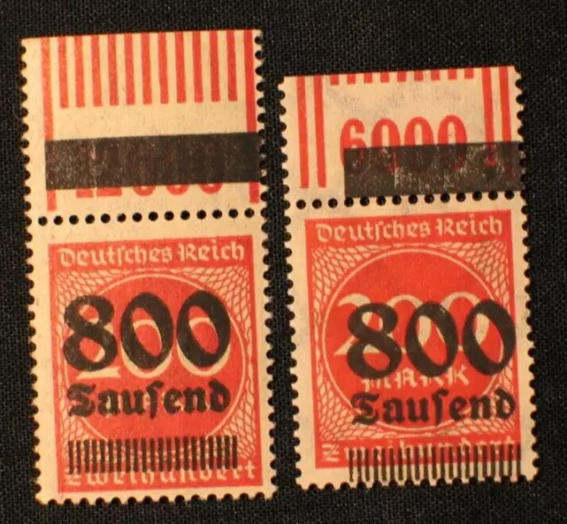 D.  Reich, Plattenfehler, Abarten, Besonderheiten Nr. 292 OPD F a W OR **