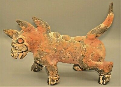 Antique Chinese Terracotta Ancient Guardian Mythical Beast Lion Statue Sculpture 3