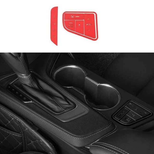 For Cadillac CT4 2020-2024 Red Aluminum Alloy Center Console Button Cover 6PCS