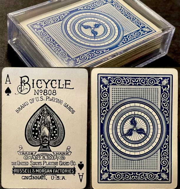 Historic USPCC c1898 Bicycle 808 Tri-Tire #1 Antique Playing Cards 52/52 Poker