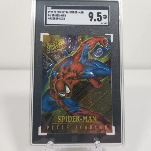 1995 Fleer Ultra Spider-man Masterpieces SGC 9.5 MT+ LOW POP RARE #6 Spider-man