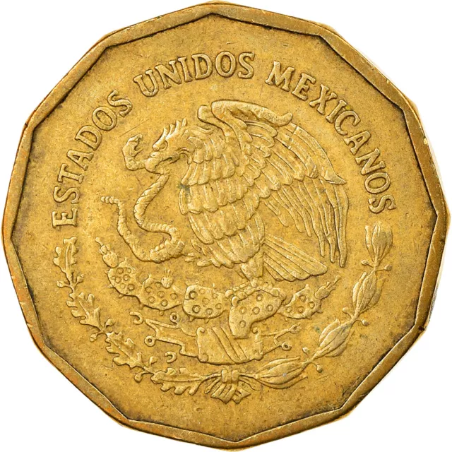 [#817725] Coin, Mexico, 20 Centavos, 1997, Mexico City, EF(40-45), Aluminum-Bron