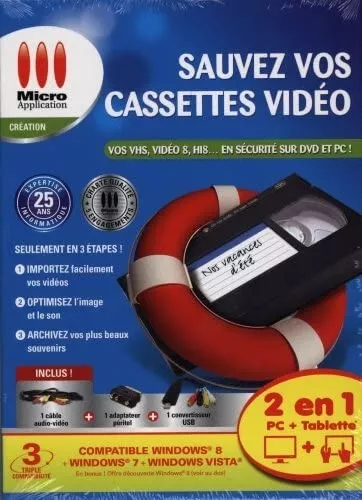 logiciel Sauvez vos cassettes vidéo