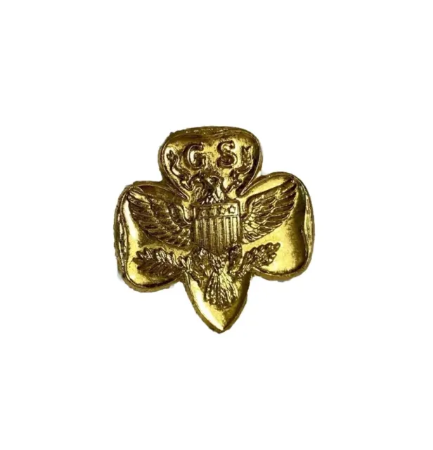 Vintage Girl Scout Gold Tone Eagle GS Membership Pin Collectible Memorabilia