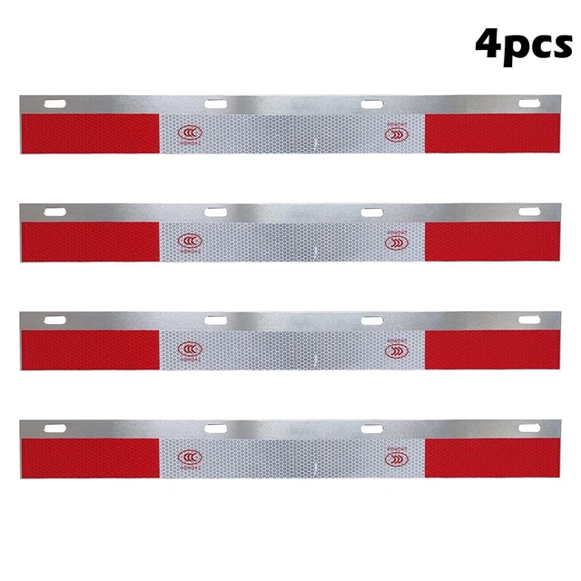 24"x3" Straight Aluminum Reflector strips for Straight Semi Trailer Truck 4 PCS