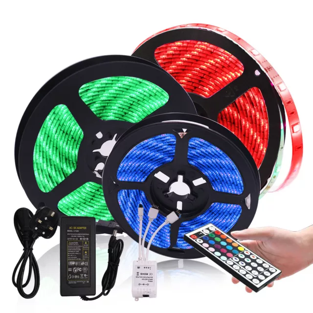 1-20M Led Strip Lights 5050 Rgb Colour Changing Tape Under Cabinet Home Lighting 3