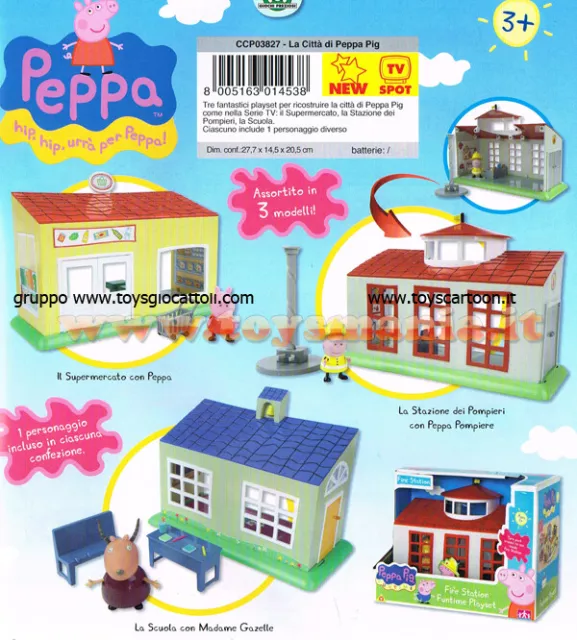 Casinha Da Peppa Pig Mobiliada Em Madeira Mdf C/ Móveis 41cm - R$ 298,53