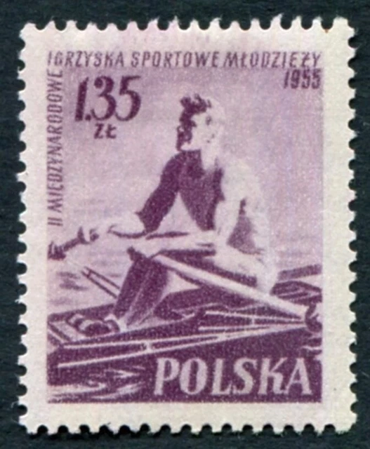 POLAND 1955 1z35 dull purple SG943 mint MH FG Second International Games ##W7