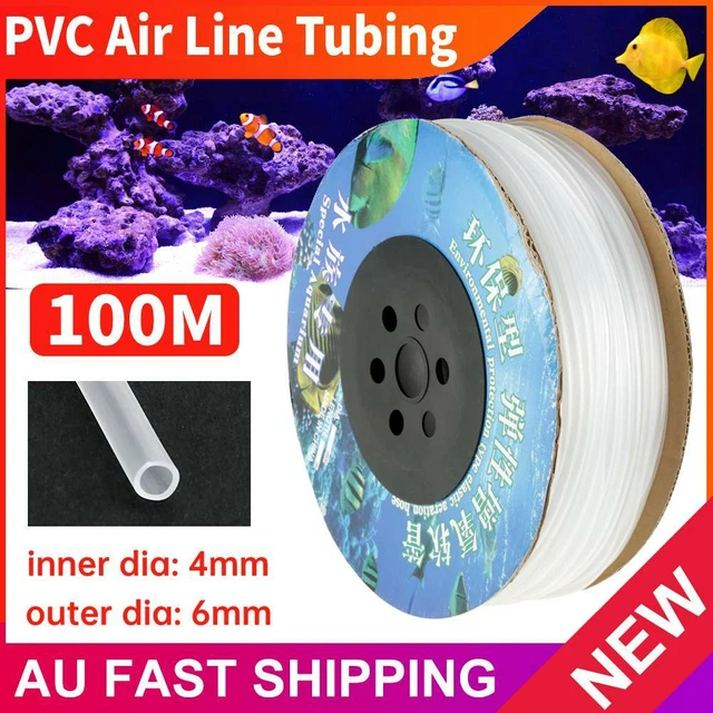 4MM 100M Aquarium Silicone PVC Air Line Tubing for Fish Tank Pump Tube Air Hose