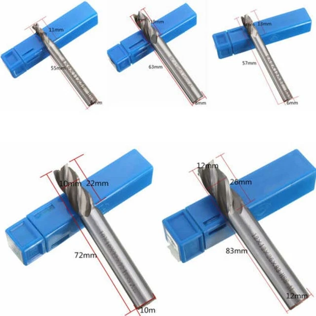 4-flammig Fin Moulin Coupeur Tout Droit Barre Foret Outils HSS CNC Haut Quailty