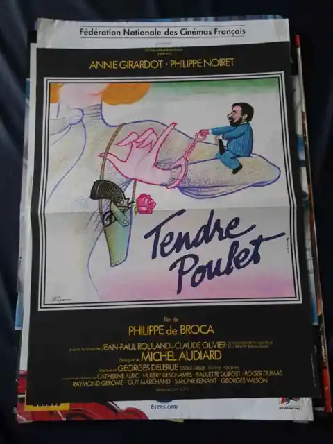 Affiche de cinéma d'époque du film: TENDRE POULET de 1978 (40x60cm)