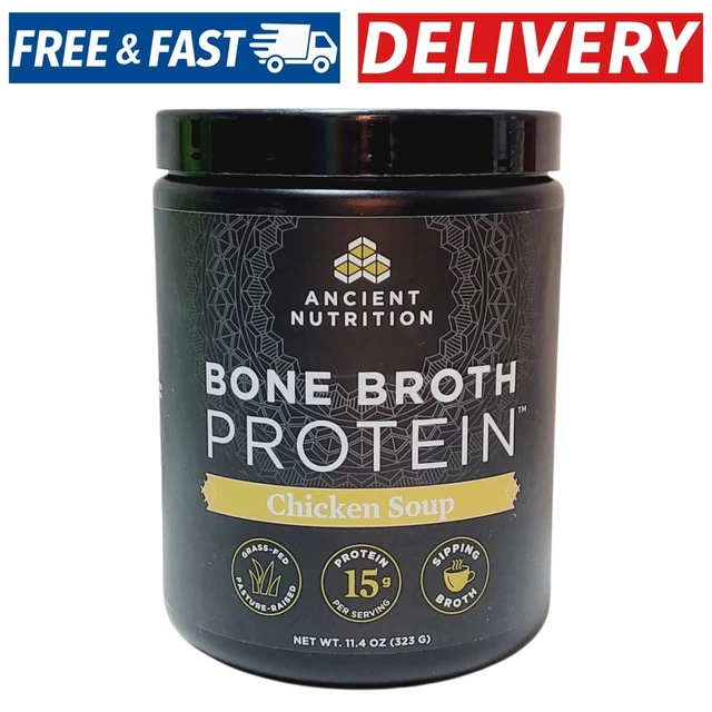 ANCIENT NUTRITION BONE Broth Protein Chicken Soup, 323g £29.95 ...