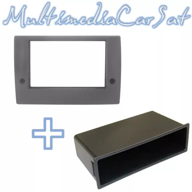 Mascherina Cornice Autoradio Radio Auto  Fiat Stilo Antracite con cassetto