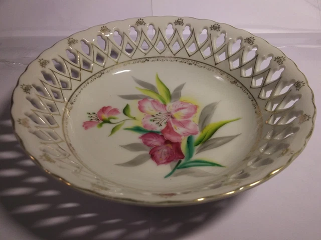 Vintage UCAGCO China Bowl with Flower design Made in Occupied Japan