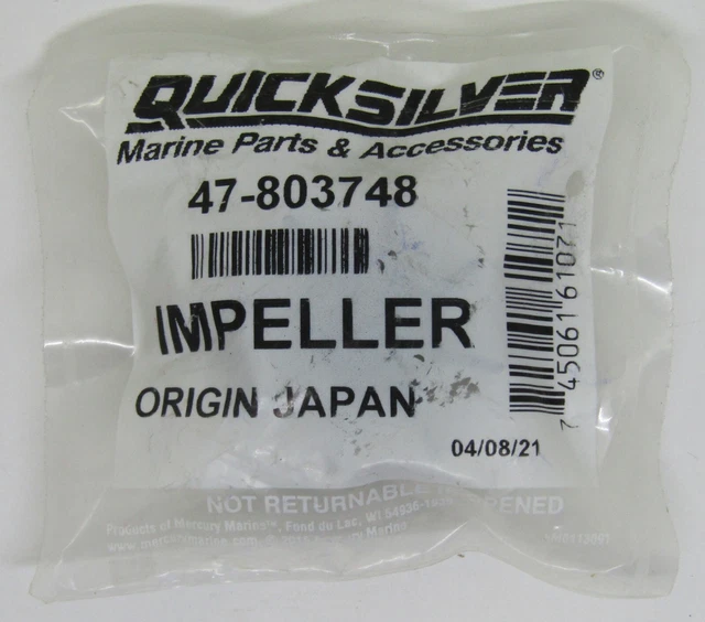 NEW QUICKSILVER MERCURY Marine Boat OEM Impeller Part No. 47803748 36
