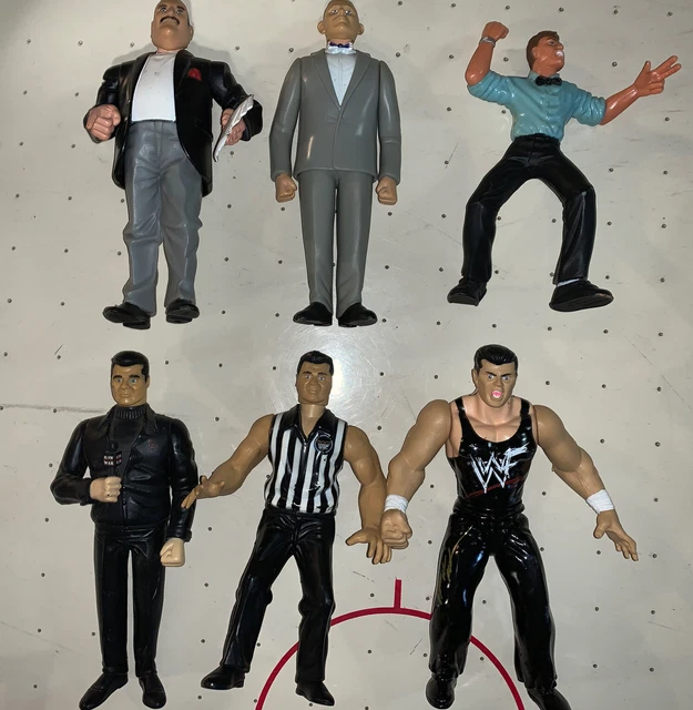 1990s WWF/ WCW Vince McMahon, Sgt Slaughter, Bob Backlund & Ref 6 Action Figure