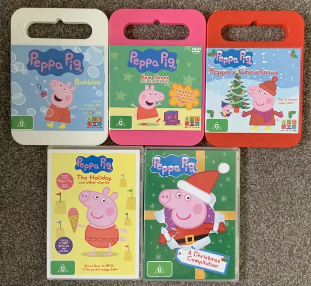 PEPPA PIG 5 x DVD Bundle - Region 4 - Free Tracked Postage - Very Good ...
