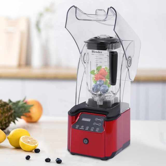 2.2L 110V Commercial Soundproof Blender Fruit Juicer Smoothie Mixer Ice Crusher