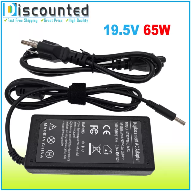 65W AC Adapter Charger for Dell Latitude 13 3301 3310 3390 14 3410 3490 15 3500