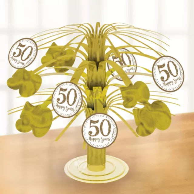 Golden Wedding Table Centrepiece Party Decoration 50th Anniversary Table Decor