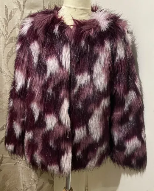 Ted Baker Girls  Faux Fur Jacket Coat  Age 10 Years