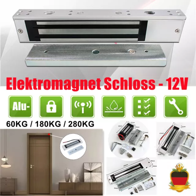 60-280KG Elektromagnet Schloss Elektromagnetische Verriegelung Türschloss DC12V