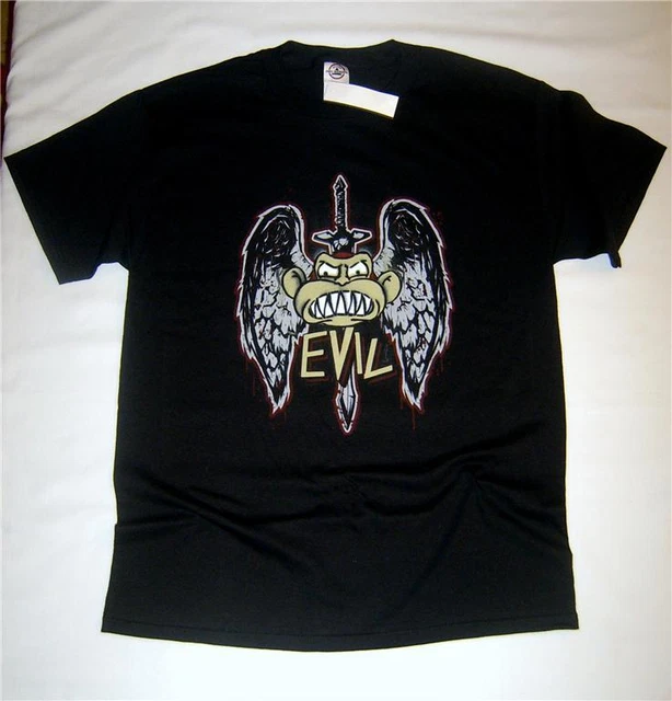 EVIL MONKEY From The Family Guy T Shirt Mens M  L Black 100% Cotton NOS
