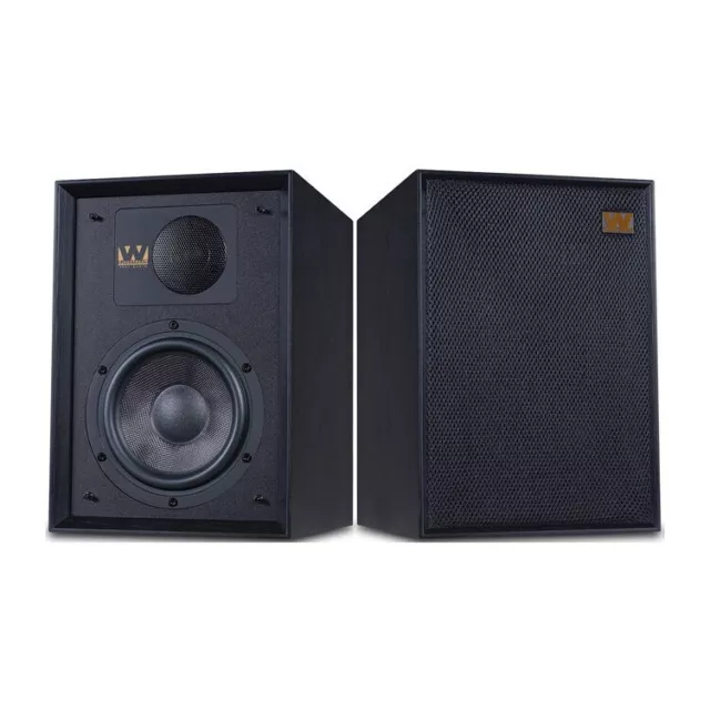 Wharfedale Denton Speakers - 85th Anniversary Bookshelf Loudspeakers Black Retro