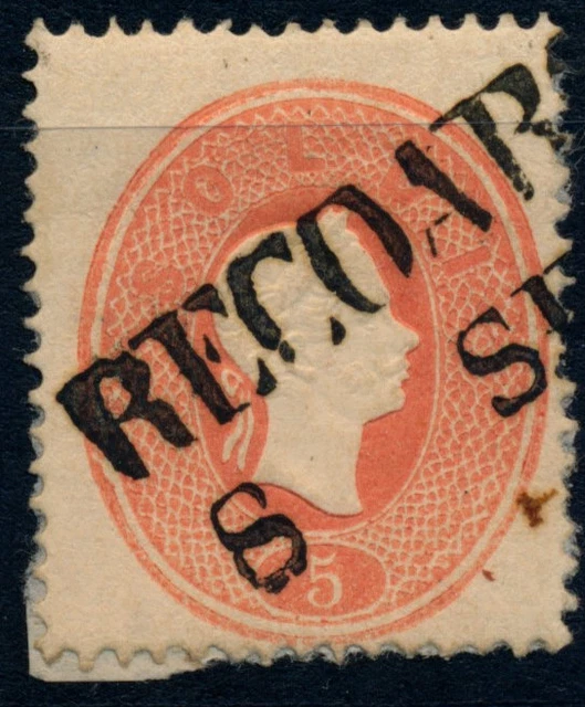 LOMBARDEI-VENETIEN  1861 5sld. Noch ungewaschen! RECOARO. Schön, frisch!