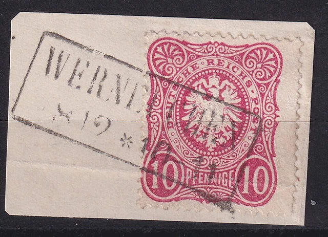 64989) WERNEUCHEN Brandenburg nachverwendeter Preußen-Stempel