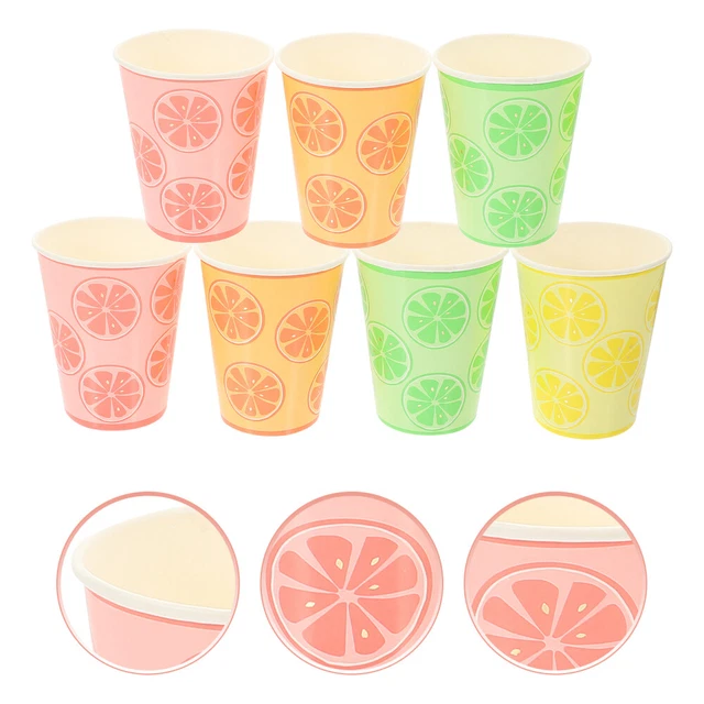8 Pcs Geburtstagspaper drinking cups Liefert Pappbecher Mit Früchten