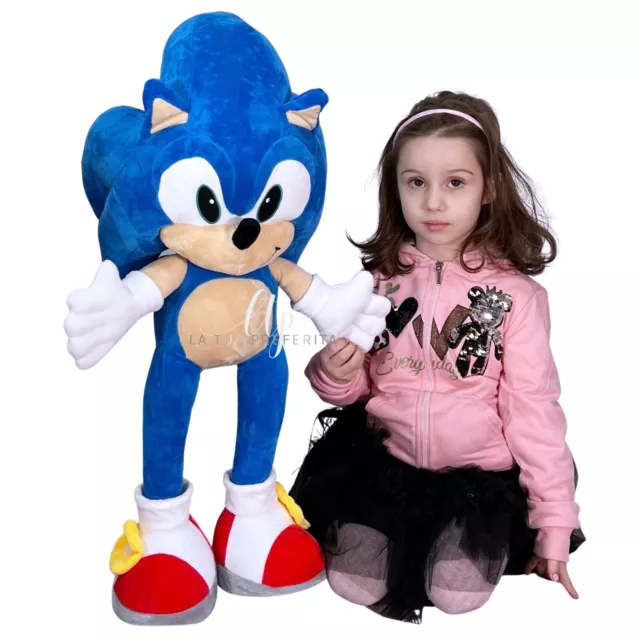 Grande Peluche Sonic Hérisson super Sonic 90 cm doudou pour enfant