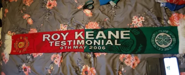 Roy Keane Testimonial 2006 Scarf, Manchester United v Celtic (Official Merch) 2